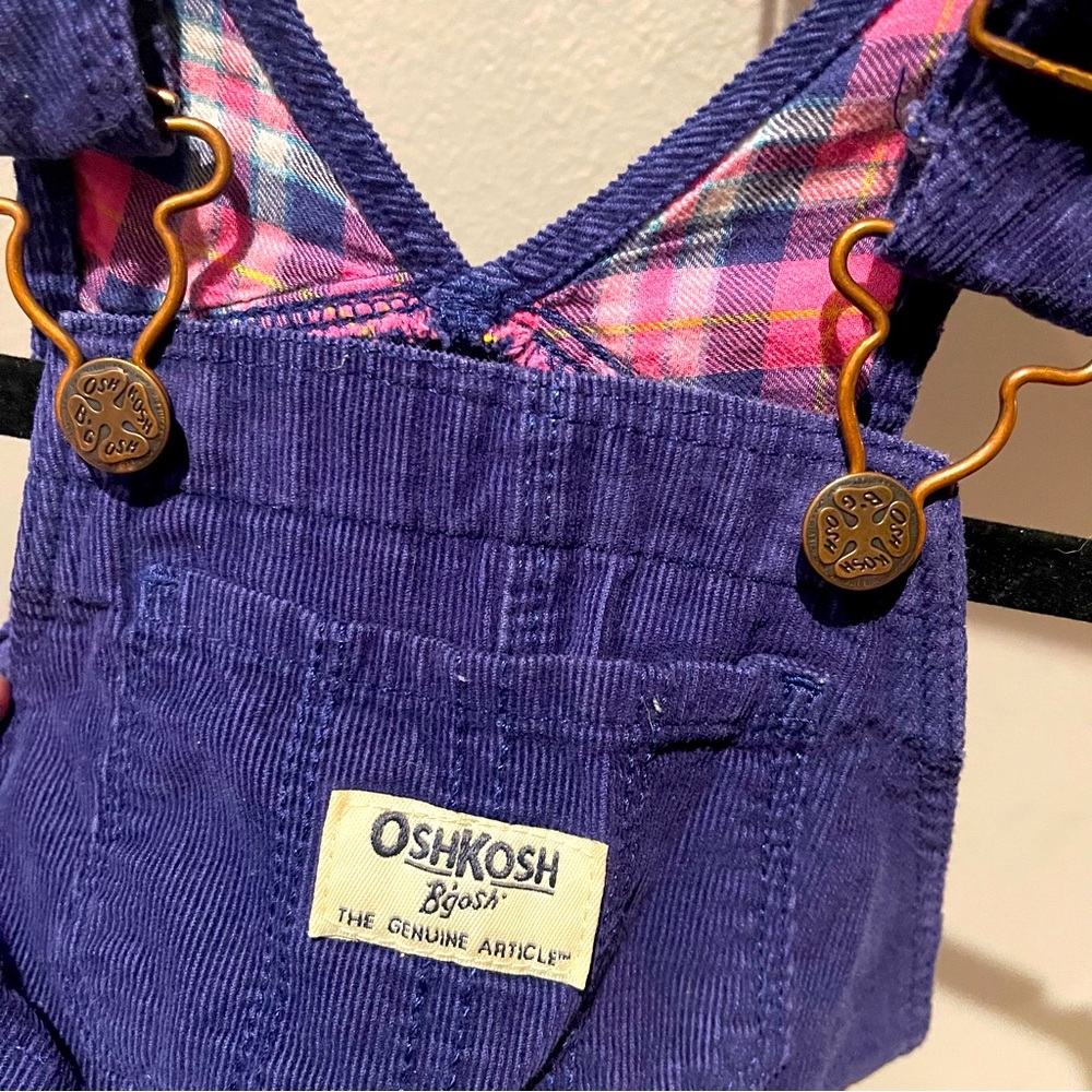 OshKosh B'Gosh Indigo Corduroy Overalls, Size 6 months